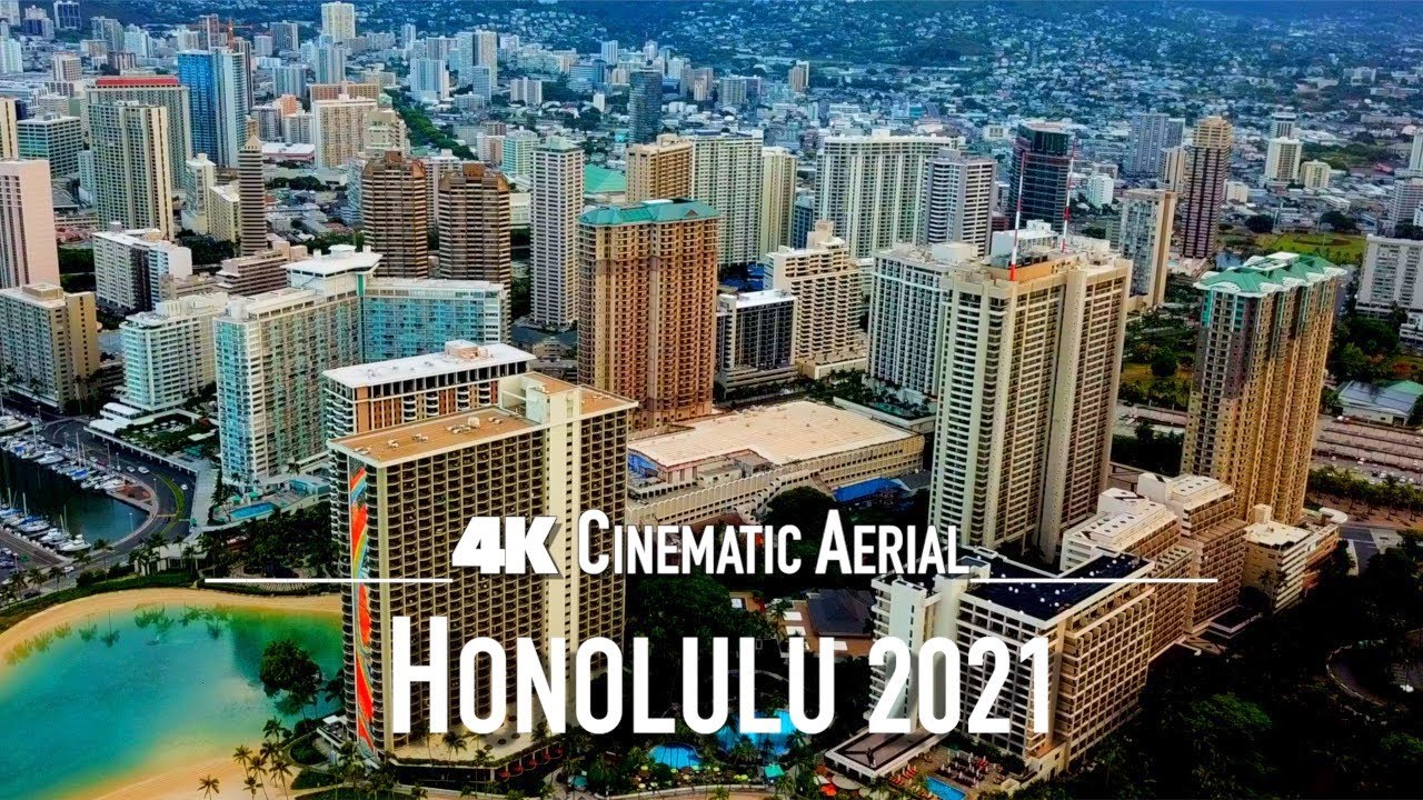 HONOLULU 🇺🇸 Aerial Drone 4K | HAWAII Oahu United States USA