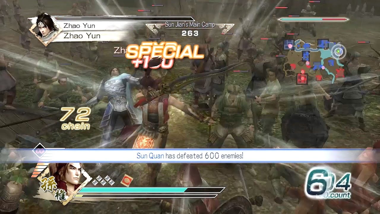 Dynasty Warriors 6 - Sun Quan - Free Mode - Master Difficulty - Battle of Jing Province