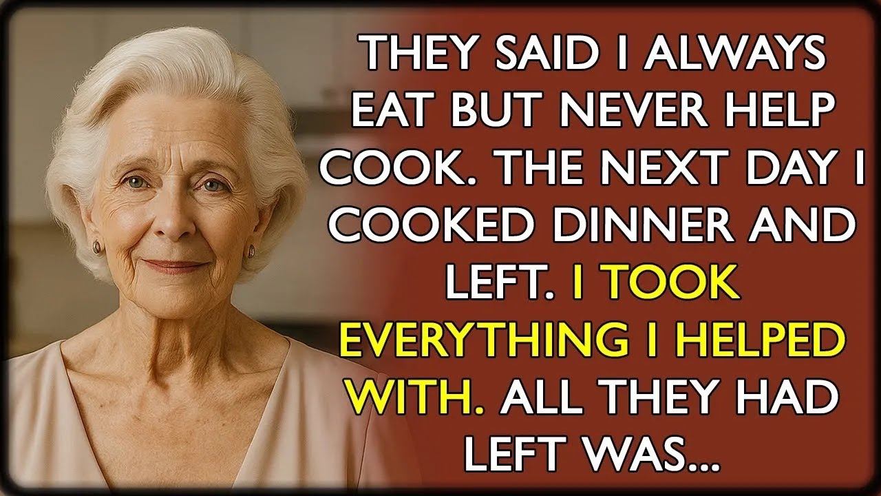 They Said, ＂You Eat, but You Don t Help,＂ I Left, and Without My Help They Had Nothing Left