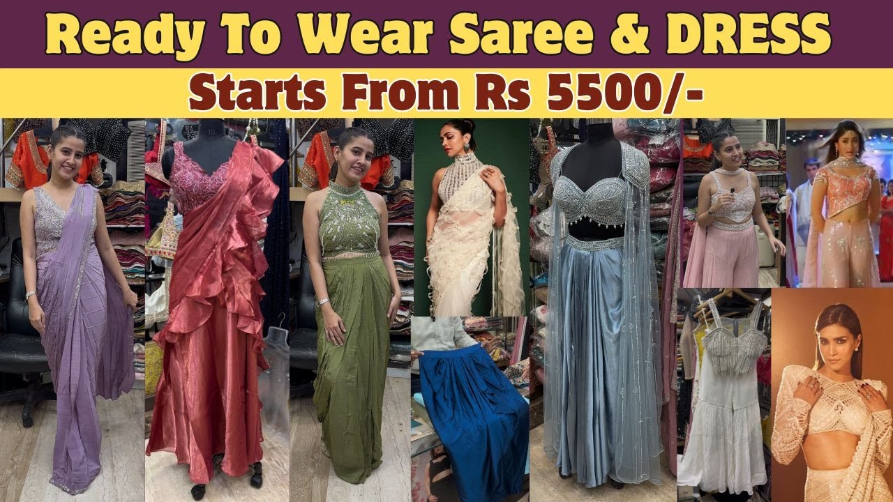 Ready To Wear Saree Under Budget | Indo Western Dresses | Wedding Outfits