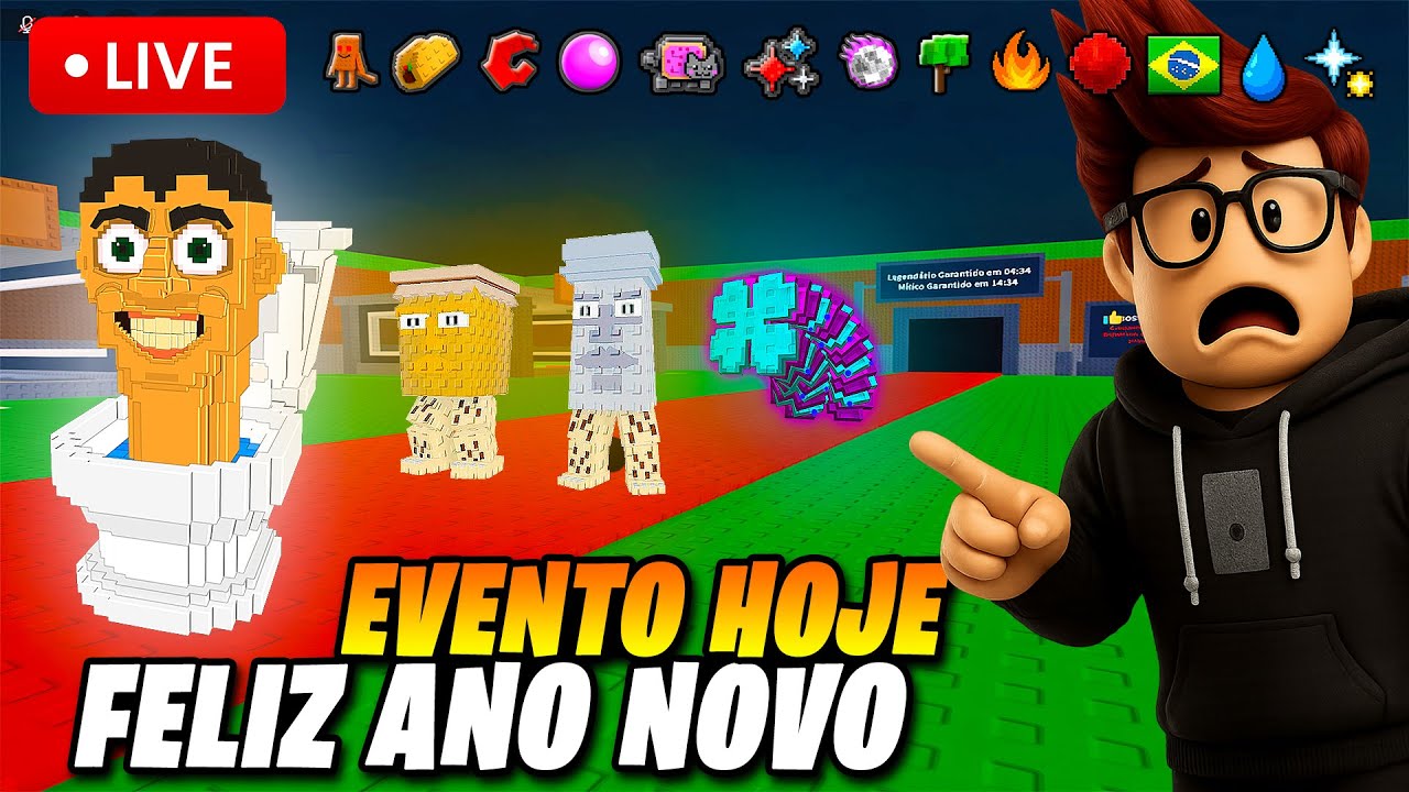 🔴 EVENTO DE ANO NOVO 🔥 100x LUCKY? 😱 ÚLTIMO EVENTO ADM NO ROUBE UM BRAINROT AO VIVO 🔥 ⟪ApelaoGamer⟫
