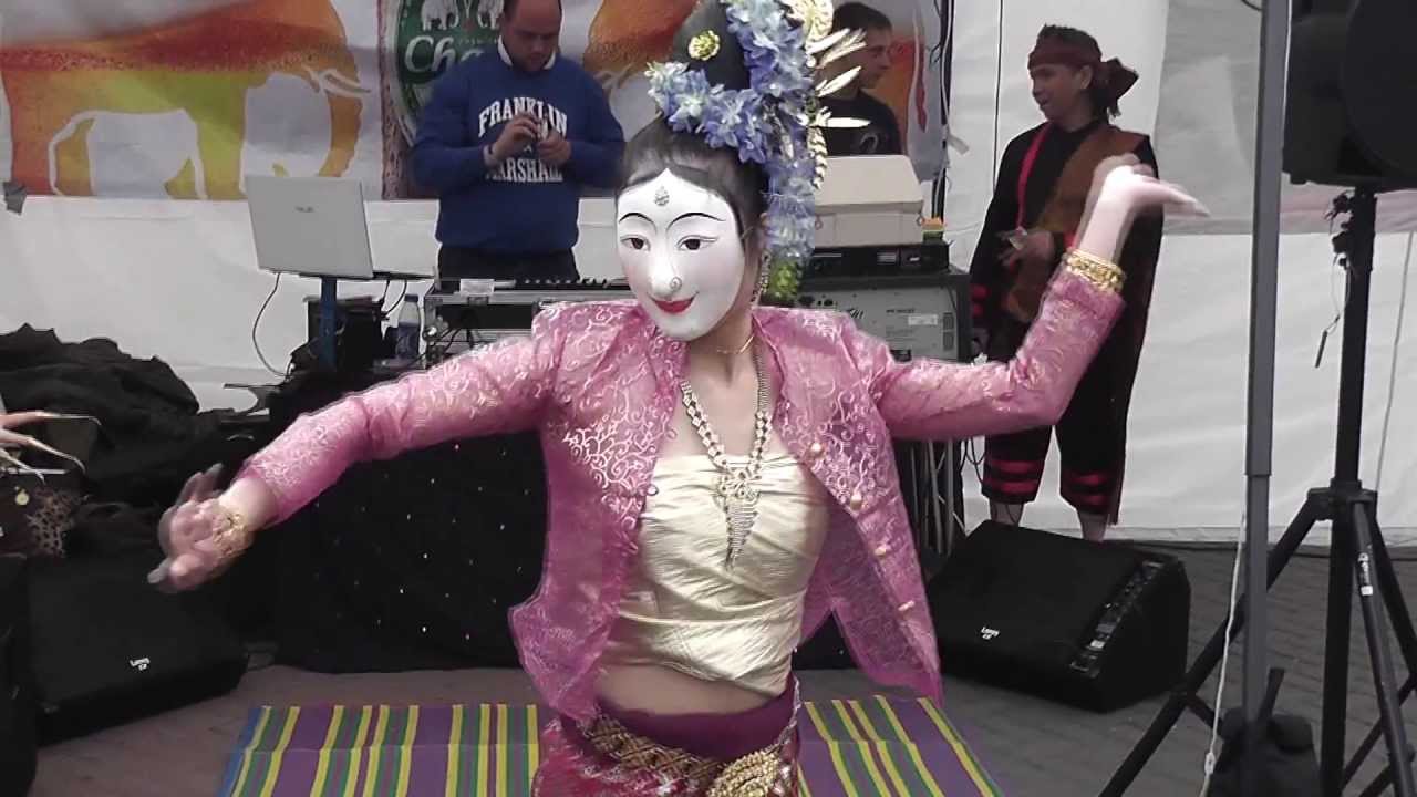 Burmese-Style Mask Dance at the Amthai Festival, Kingston Town Centre, London 2013