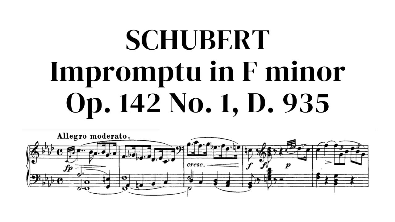 Schubert: Impromptu in F minor, Op. 142 No. 1, D. 935 with sheet music