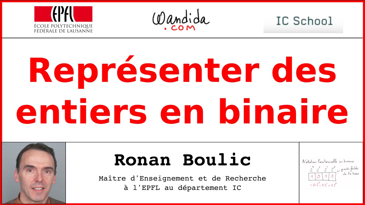 Représentation des entiers en binaire | Ronan Boulic