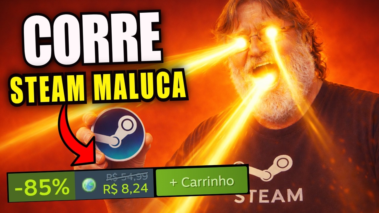 STEAM MALUCA! Grandes eventos com Jogos chegando a 90%Off!
