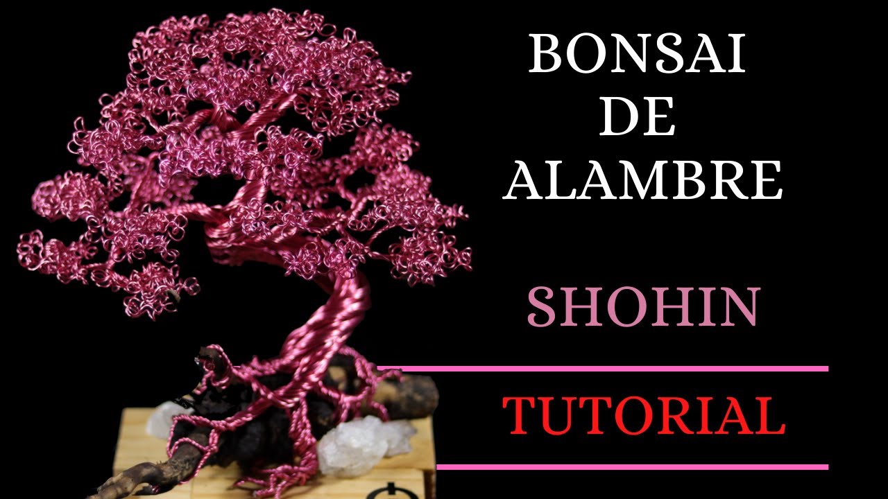 🌳COMO HACER UN BONSAI DE ALAMBRE || CON ALAMBRE DE ALUMINIO ROSA || PASO A PASO || TUTORIAL