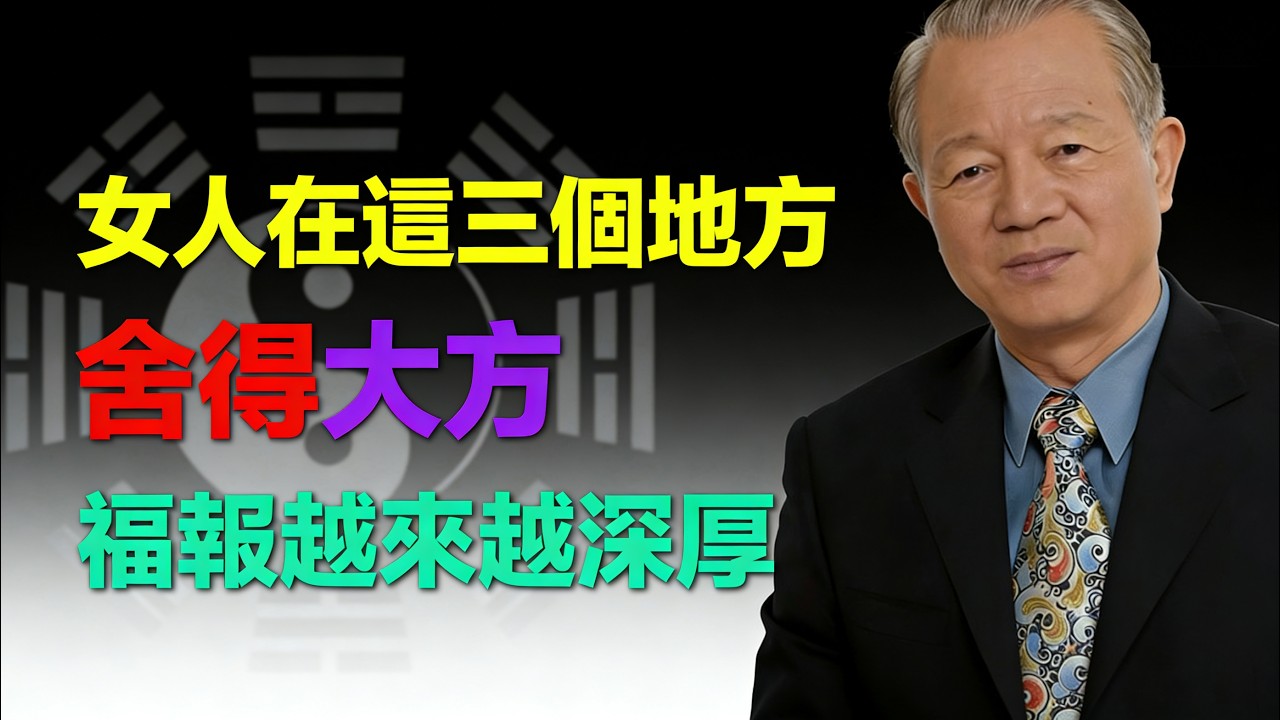 曾仕強：女人命苦還是命好？全看你在不在這3個地方“花錢”！#易經 #曾仕強 #女性智慧 #舍得 #福報 #修心 #氣場 #健康 #人生哲理 #家庭風水