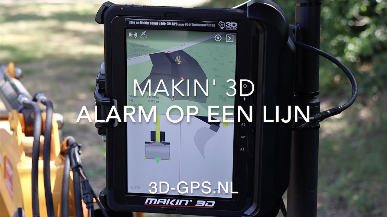 Makin 3D GPS NL Alarm op een lijn activeren