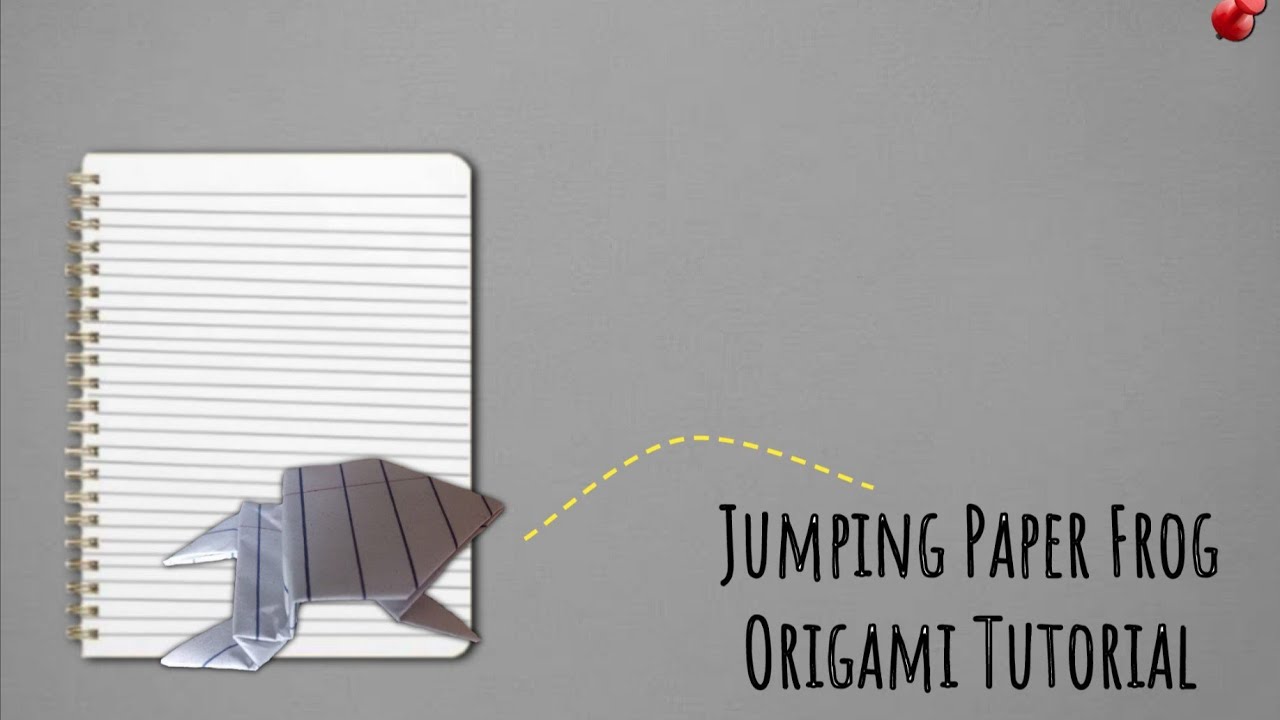 How to make jumping paper frog origami tutorial🐸
