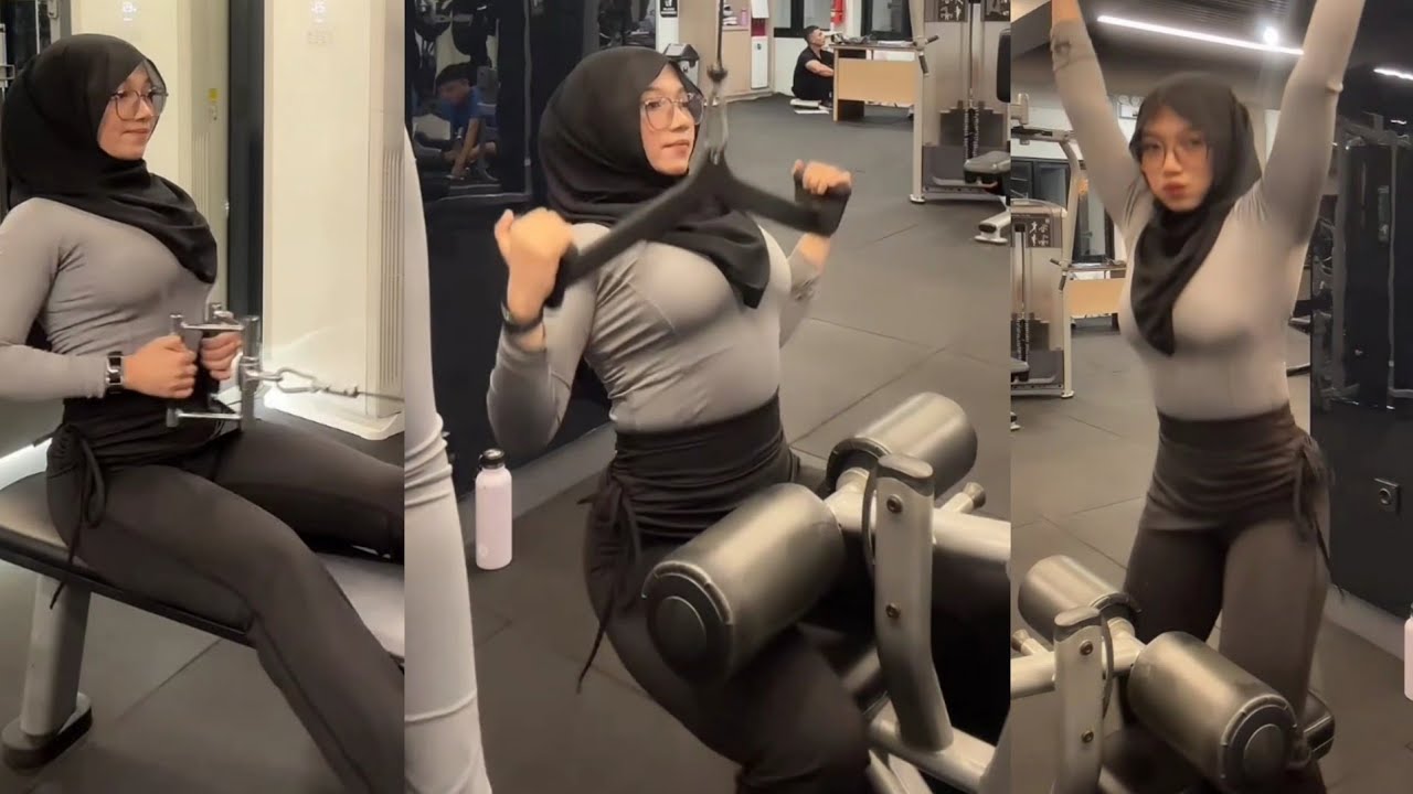 Beautiful Hijab Style Sport Gym Mode Cutbray