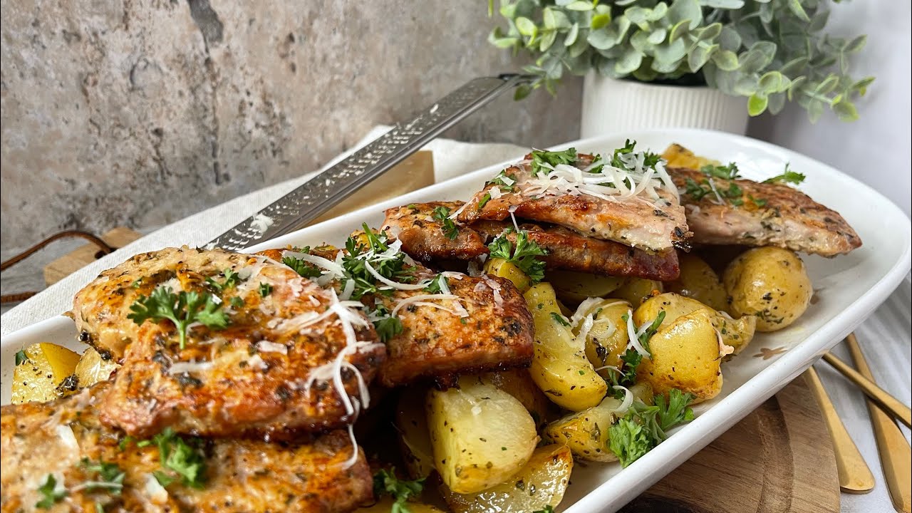 Must Try Pork Chop & Potato Sheet Pan Meal
