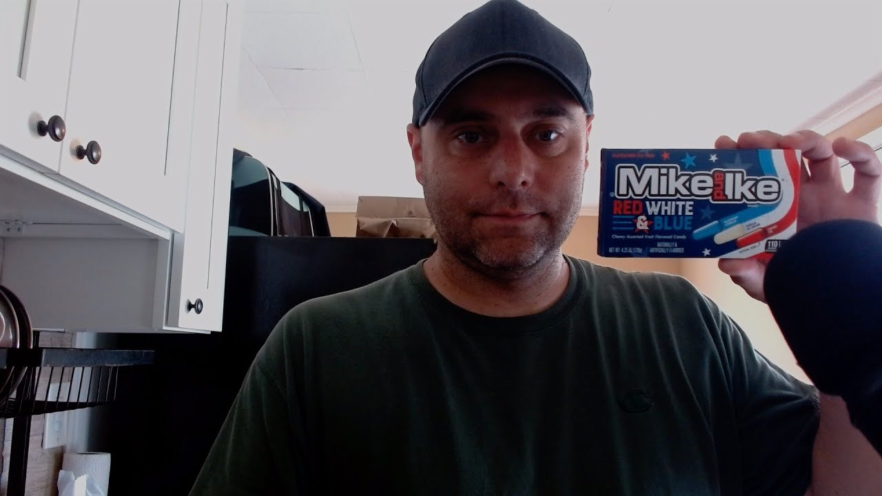 ASMR Eating Red White and Blue Mike and Ike Candy and Rambling