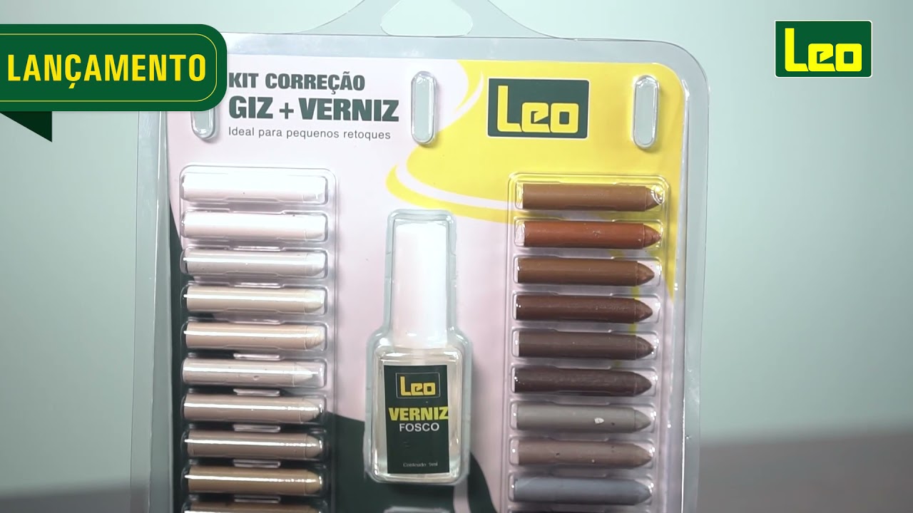Kit de Corre&ccedil;&atilde;o Giz + Verniz da Leo