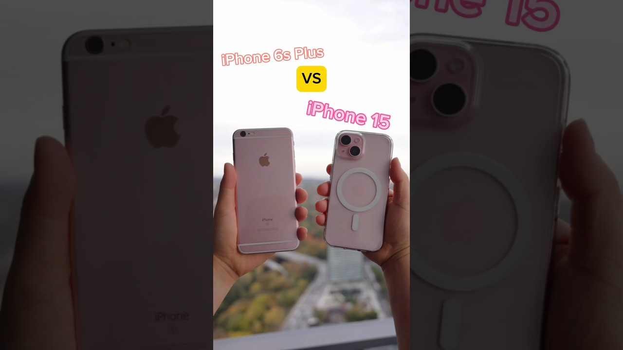 Can you tell the difference? 👀🔍 @Apple  iPhone 6s Plus vs iPhone 15 📱🩷📸 #apple #iphone15