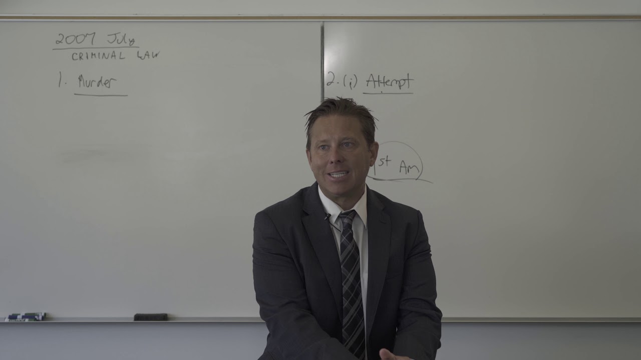 One-Timers Essay Recap: 2007 July – Question 4 – Criminal Law | Constitutional Law