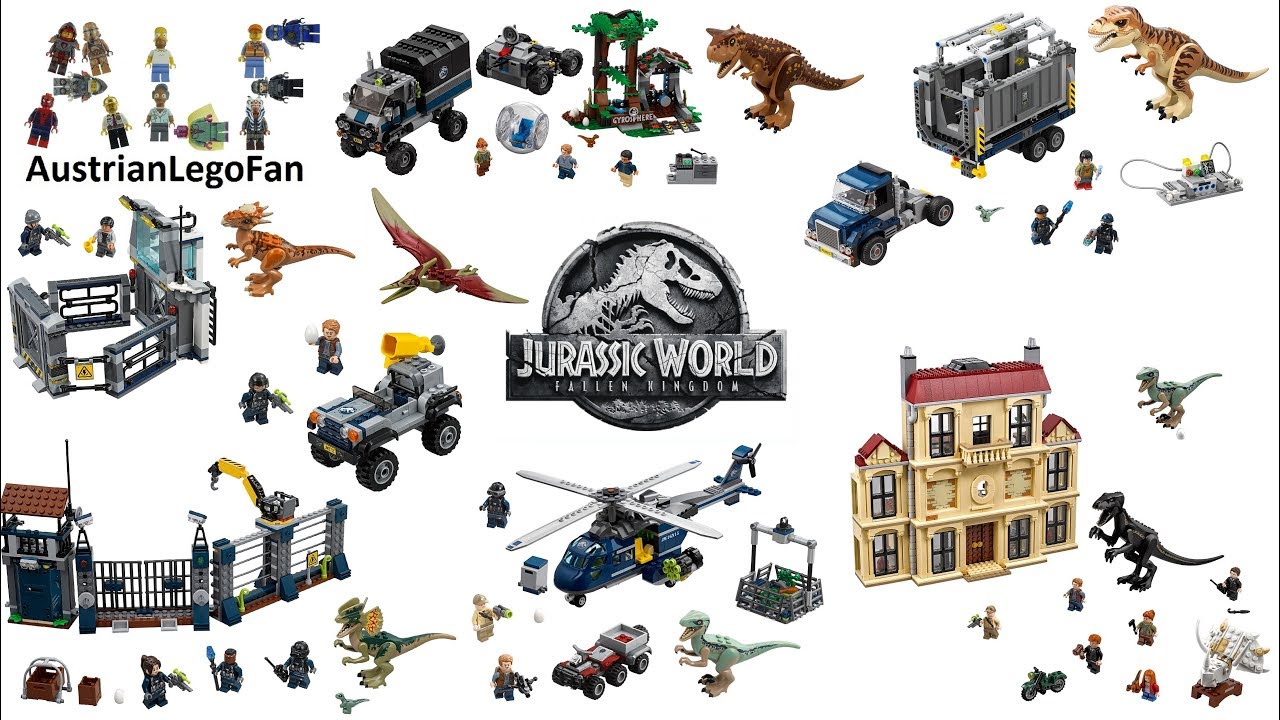 All Lego Jurassic World : Fallen Kingdom Sets 2018 - Lego Speed Build Review