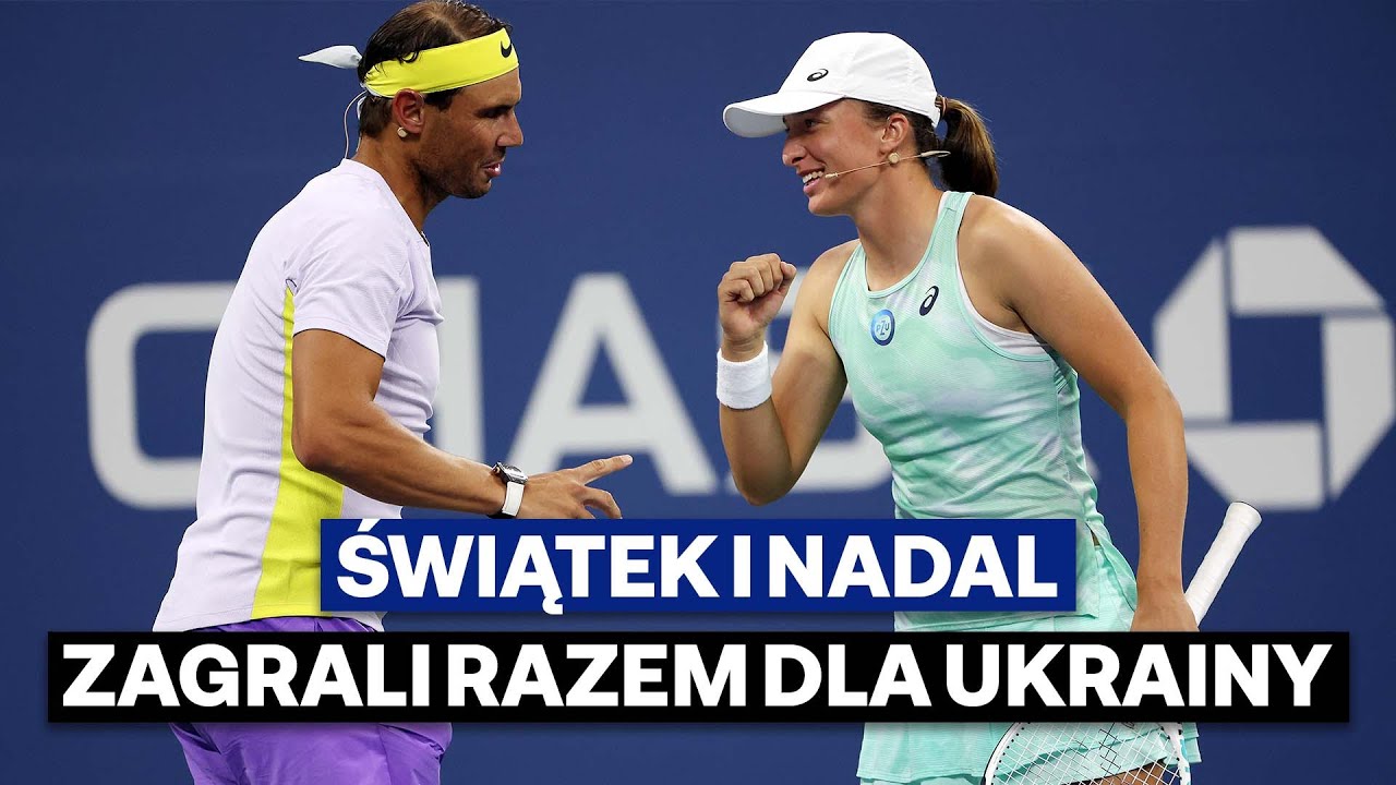 Iga Świątek / Rafael Nadal - Coco Gauff / John McEnroe | Skr&oacute;t pokazowego meczu
