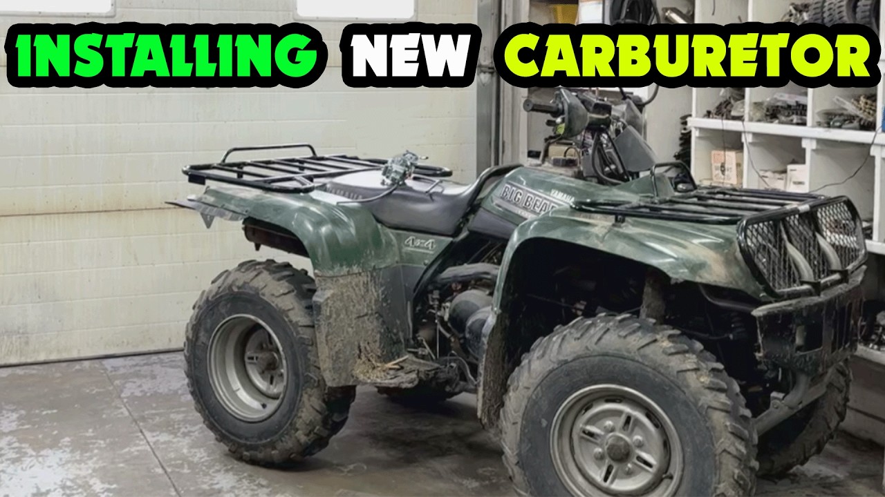 Установка нового карбюратора на Yamaha Big Bear 400 2002 года выпуска (не развивал высоких скорос...