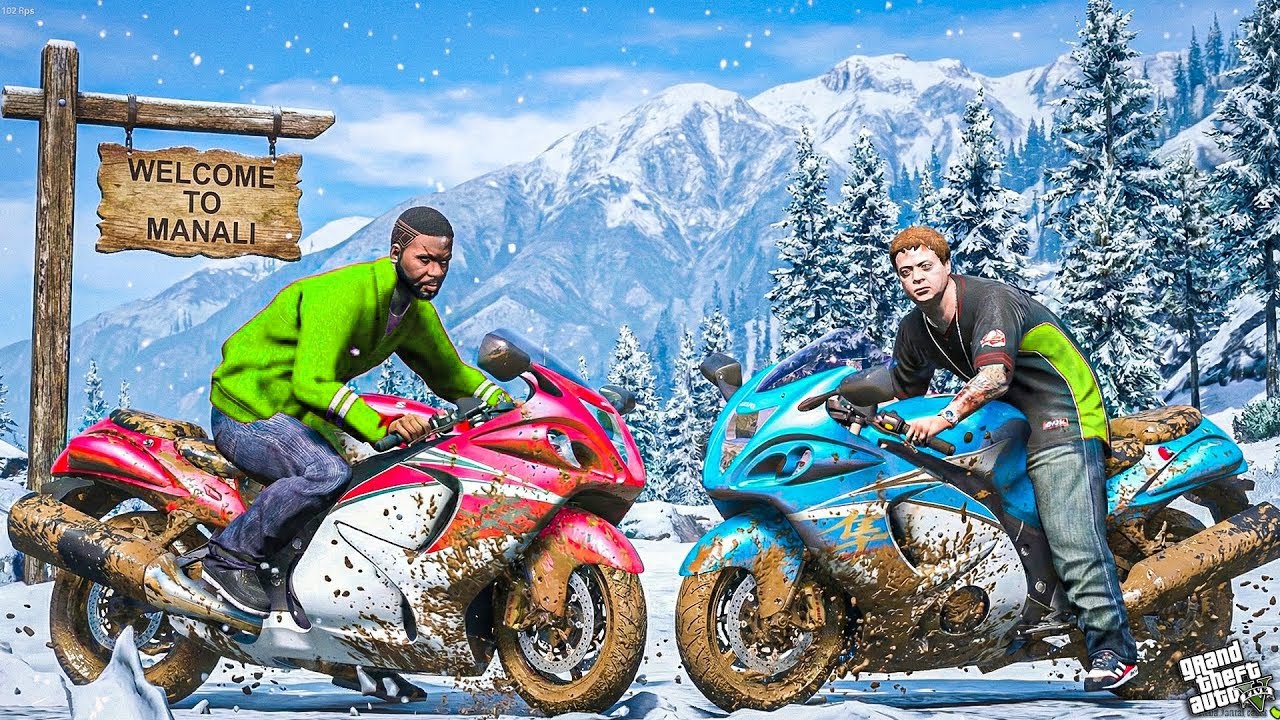GTA 5 : GOING MANALI IN WITH SUZUKI HAYABUSA GONE WRONG SUNDAY RIDE JIMMY MICHAEL OMG!