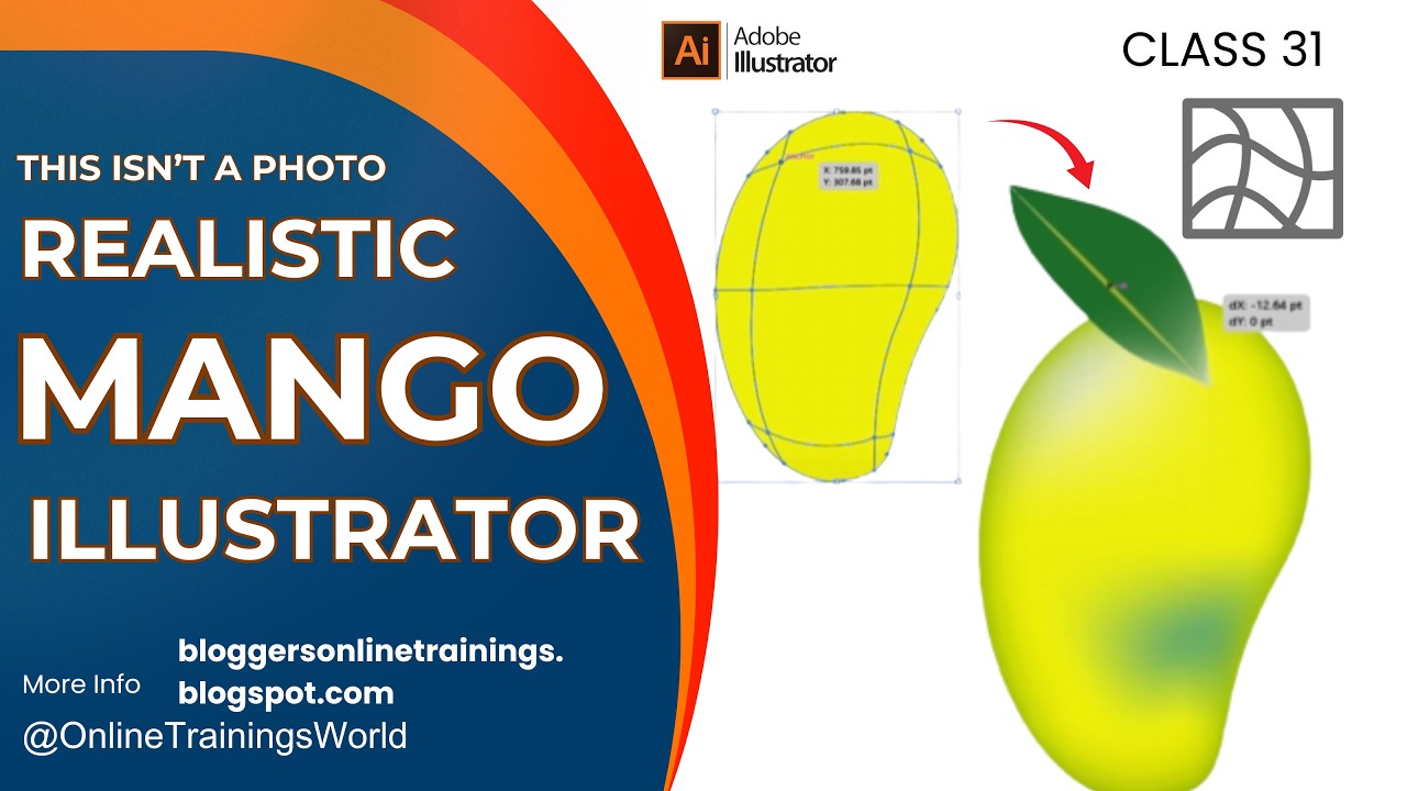 You Won’t Believe This Mango Was Made in Illustrator! (Mesh Tool Tutorial)”