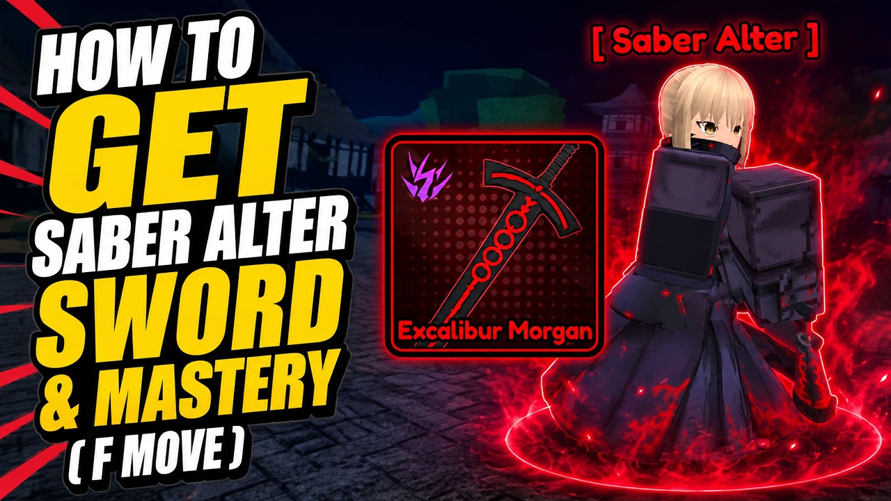 How to GET SABER ALTER SWORD & MASTERY (F MOVE) in LINEAGE PIECE Roblox