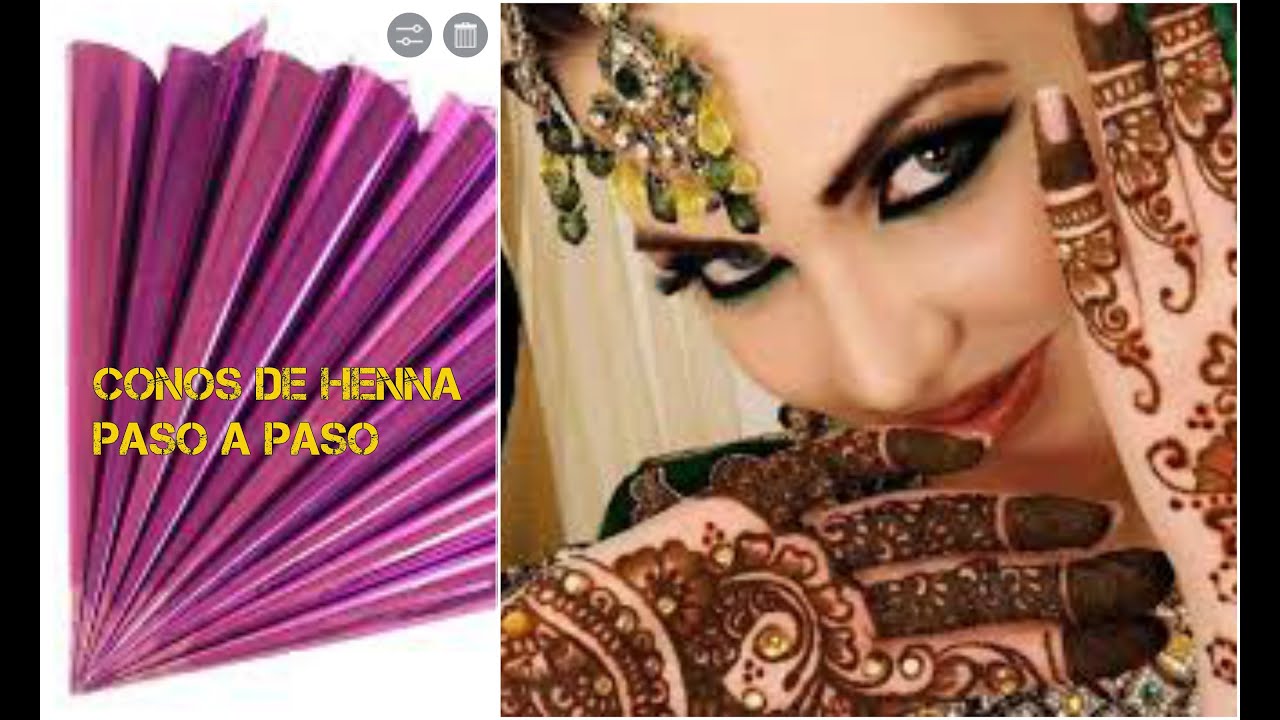 Como hacer CONOS DE HENNA  PARA MEHENDI -  TUTORIAL DE LA INDIA