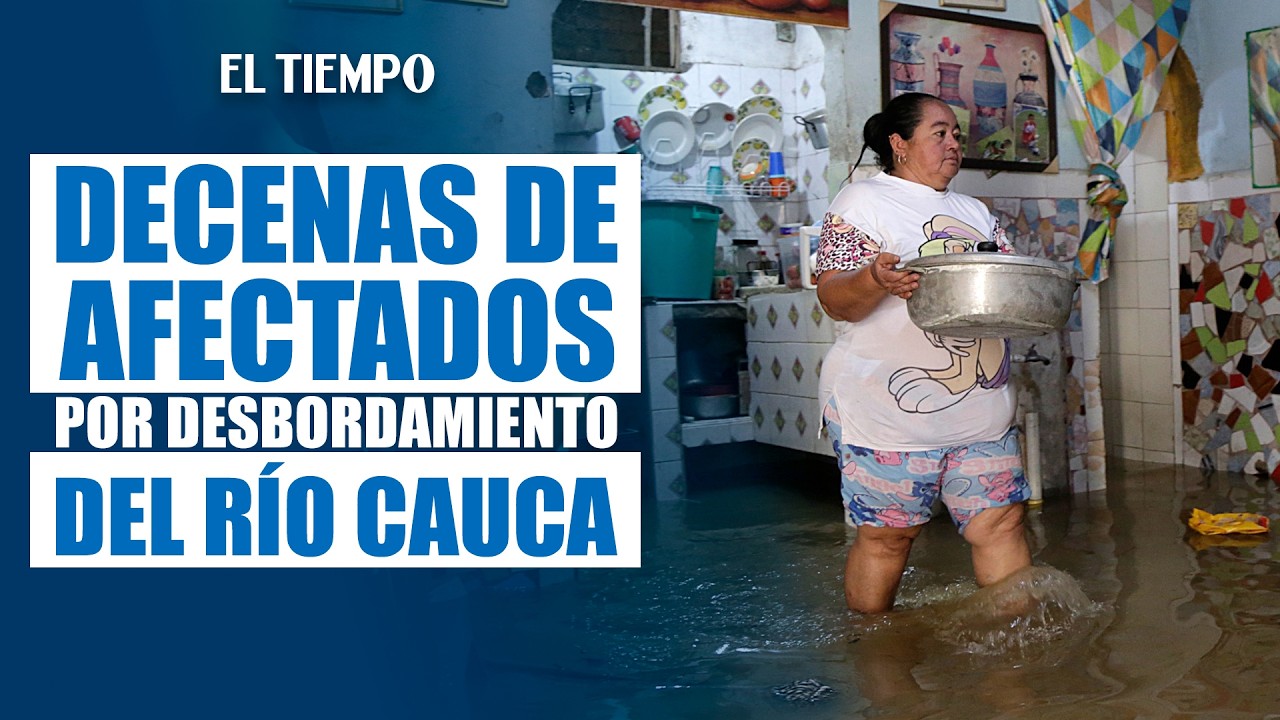 Desbordamiento del río Cauca deja decenas de damnificados en Cali