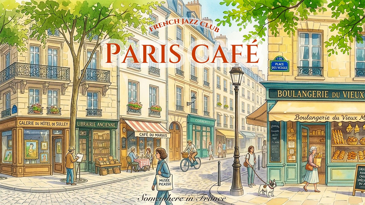 𝐒𝐔𝐍𝐍𝐘 𝐏𝐀𝐑𝐈𝐒 𝐂𝐀𝐅𝐄́ 𝐉𝐀𝐙𝐙 ☀️🌻 French Instrumental Music | Playlist for Coffee & Chill