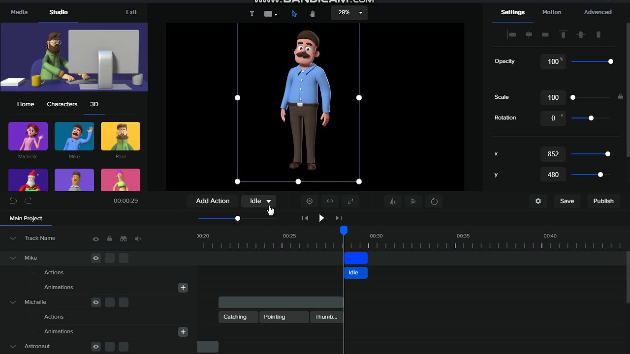 3D characters of CreateStudio Software