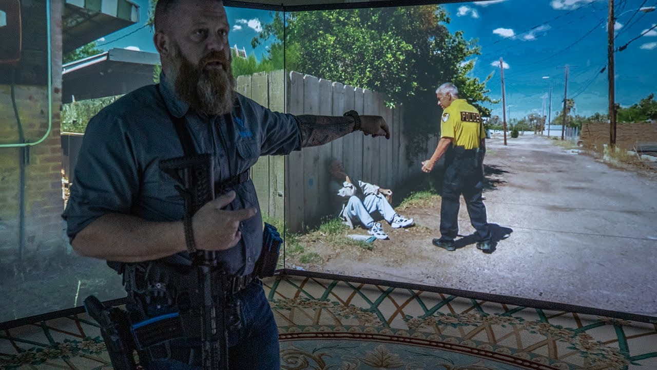 VirTra V-300® Judgemental Simulation Training + VirTra  Roundless Tetherless Drop-in Recoil Kits.