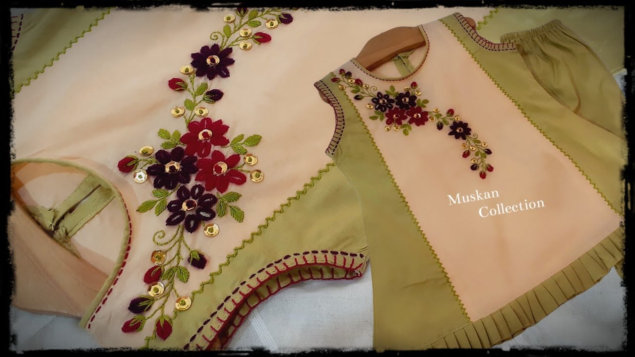 HAND EMBROIDERY |Hand Embroidered neckline tutorial