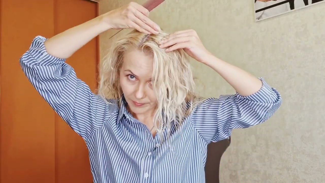 Причёска себе на вьющиеся, кудрявые волосы 💇‍♀️