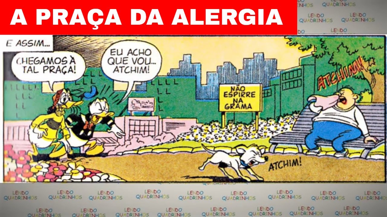 Tio Patinhas Donald e Peninha em A praça da alergia | História em quadrinhos Disney Narrada