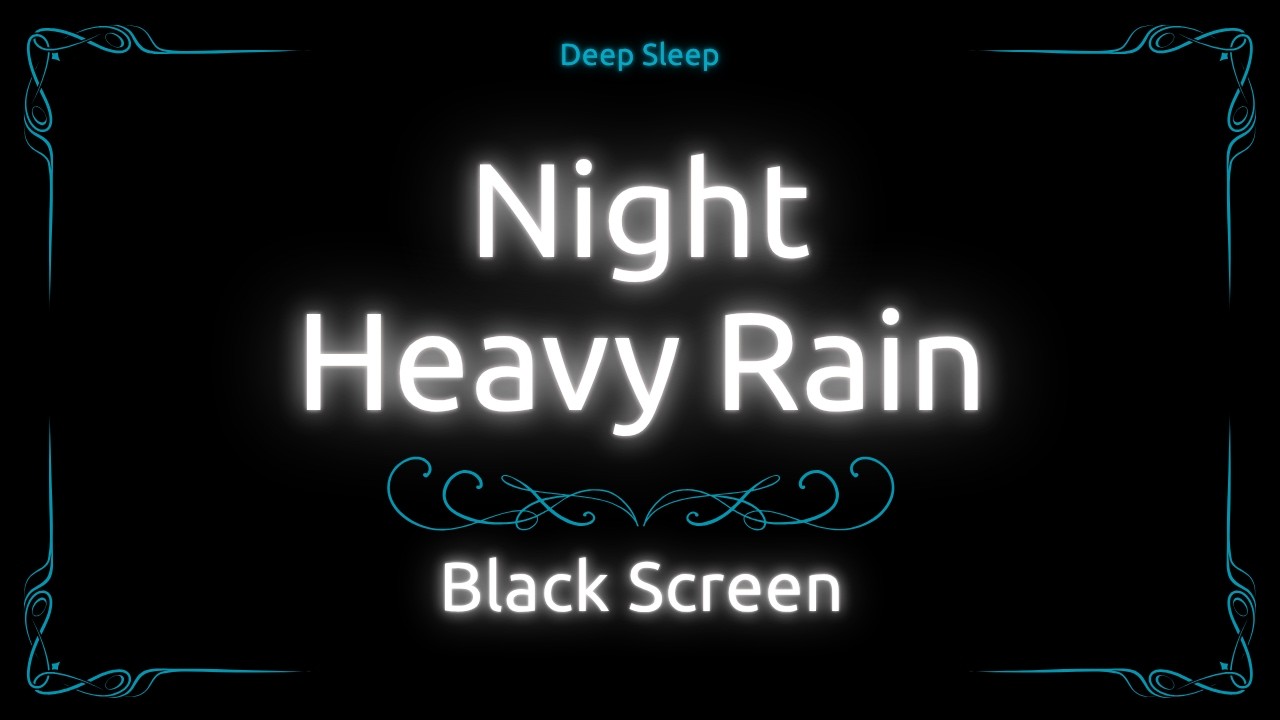 10 Hours | White Heavy Rain for Best Deep Sleep | Calming Overactive Mind