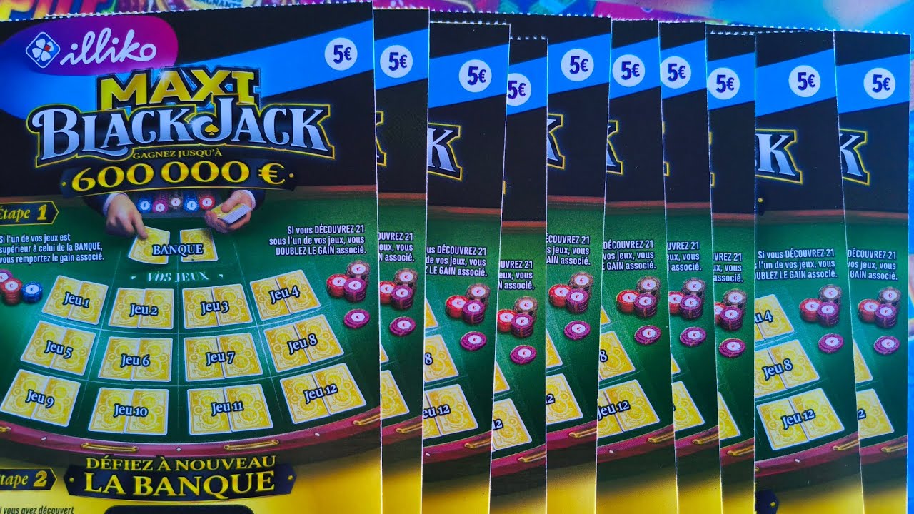 Grattage Fdj Maxi Blackjack objectif ticket a 100&euro; ( 1er &eacute;pisode )