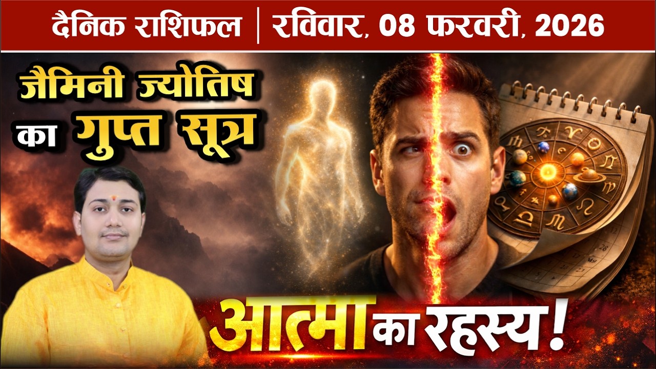 08/02/2026 |Aaj Ka Rashifal | जैमिनी ज्योतिष का गुप्त सूत्र- वक्री ग्रह |आत्मा का रहस्य! भानु सप्तमी