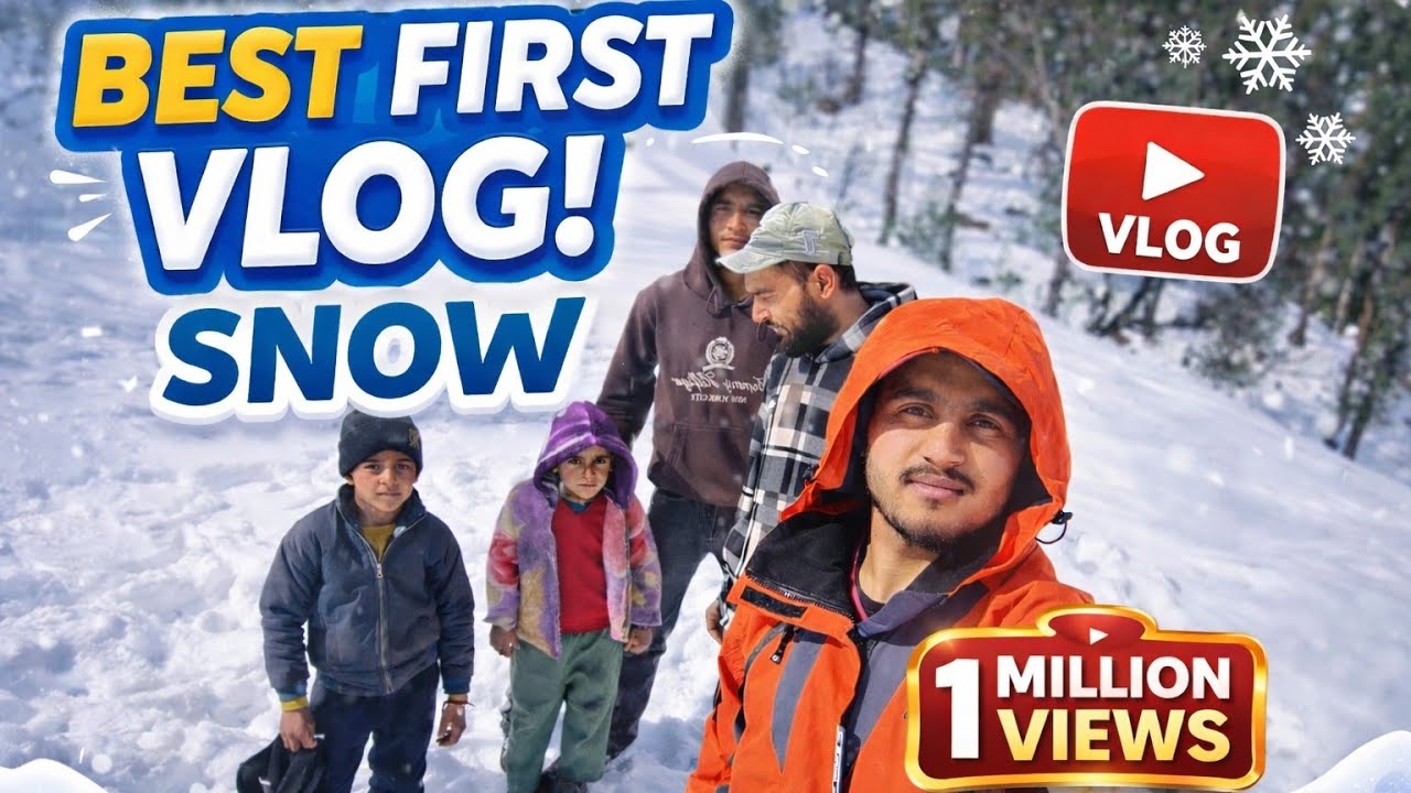 First Time Snowfall ❄️ | My First Snow Vlog | Family Masti in Snow 🔥@RANAGYM-o5r