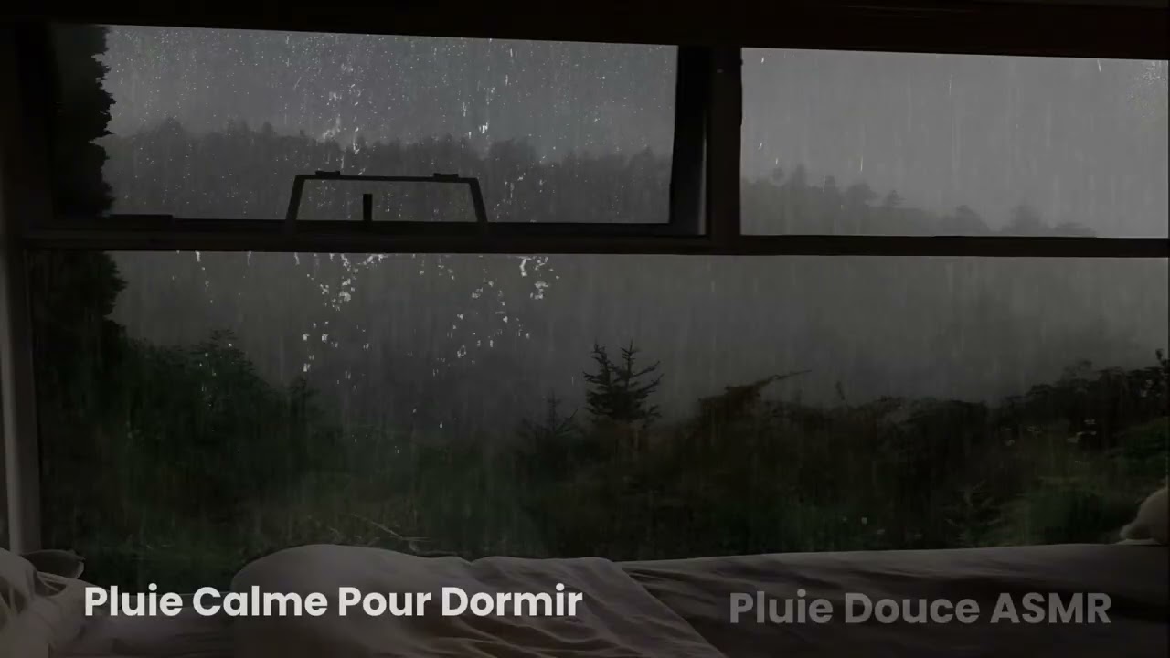 Pluie Relaxante pour une Nuit Paisible 🌧️ Sommeil Profond | ASMR Pluie Calme | 2H
