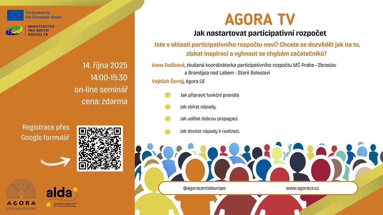 AGORA TV: Jak nastartovat participativn&iacute; rozpočet / How to start a participatory budget