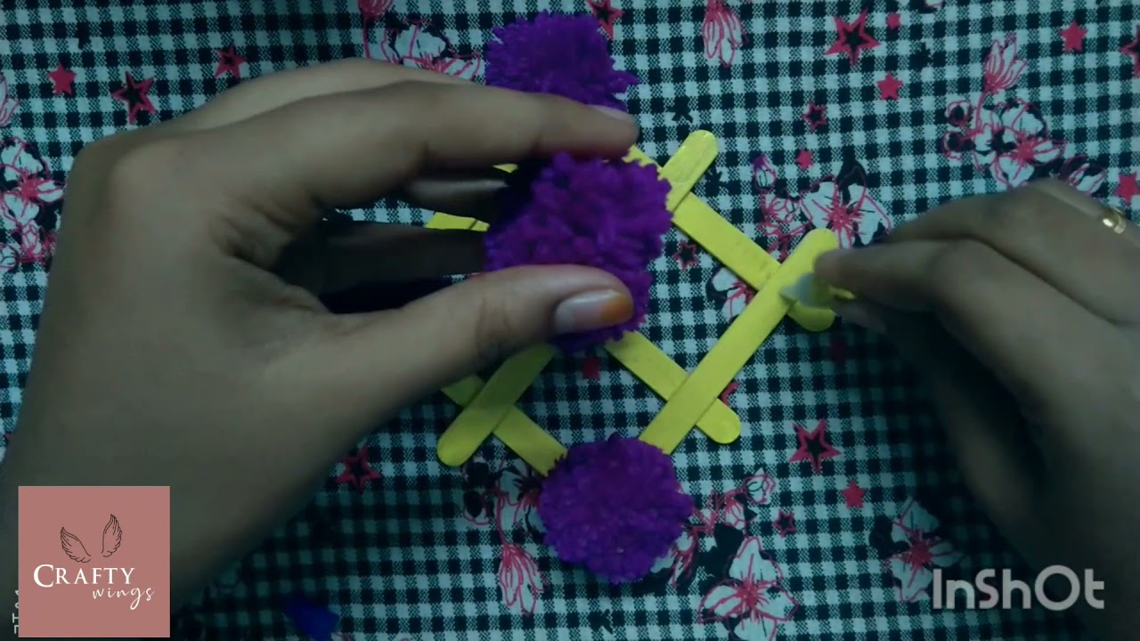 #EasyCraftIdea #IceCreamStickCraft #WollenThreadCraft Easy ice cream stick and wolln thread Craft