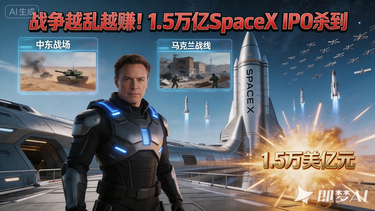 🔥戰爭越亂越賺！SpaceX IPO 估值 1.5 萬億美元，星鏈才是真正現金牛?    #SpaceX #IPO #星鏈 #Starlink #馬斯克 #太空經濟 #美股投資 #科技股 #估值分析