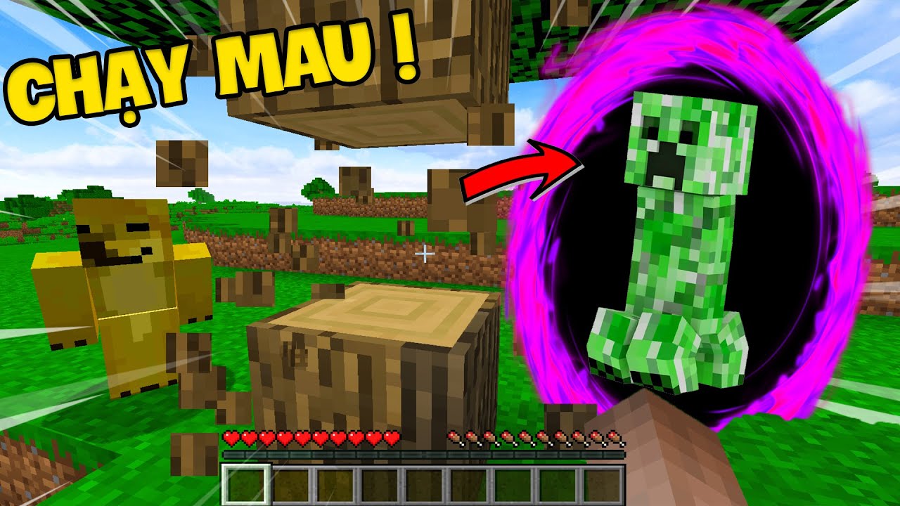 Minecraft Nhưng Nếu Đập 1 Block Sẽ Triệu Hồi 1 Con Creeper !