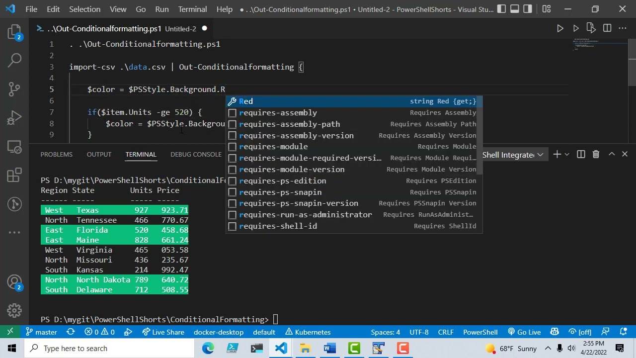 Colorize your PowerShell data output the way you want - Out-ConditionalFormatting