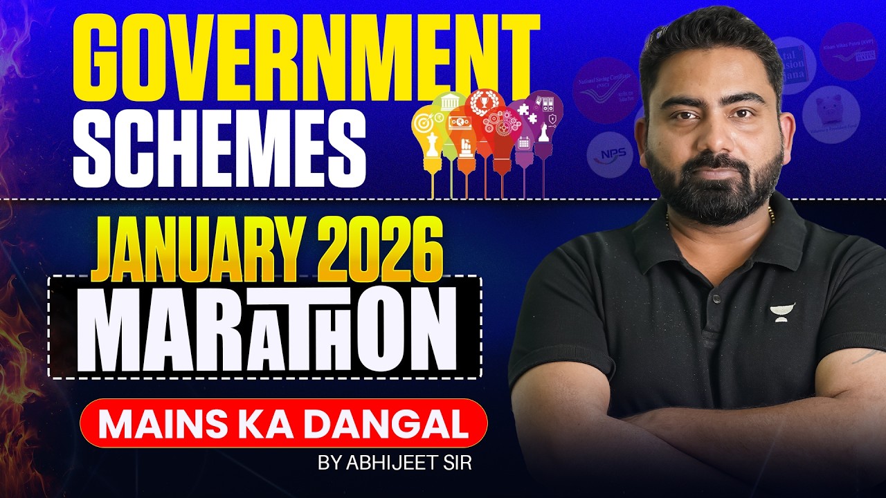 Government Schemes Marathon | January 2026 | Bank Exams Preparation | By Abhijeet Sir