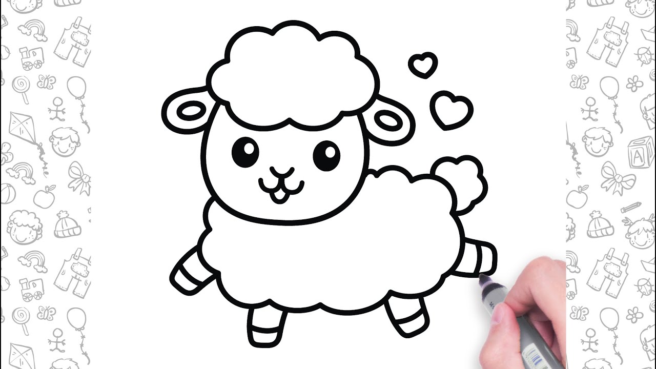 How to draw a Sheep Step by Step | Easy Step by Step Drawing