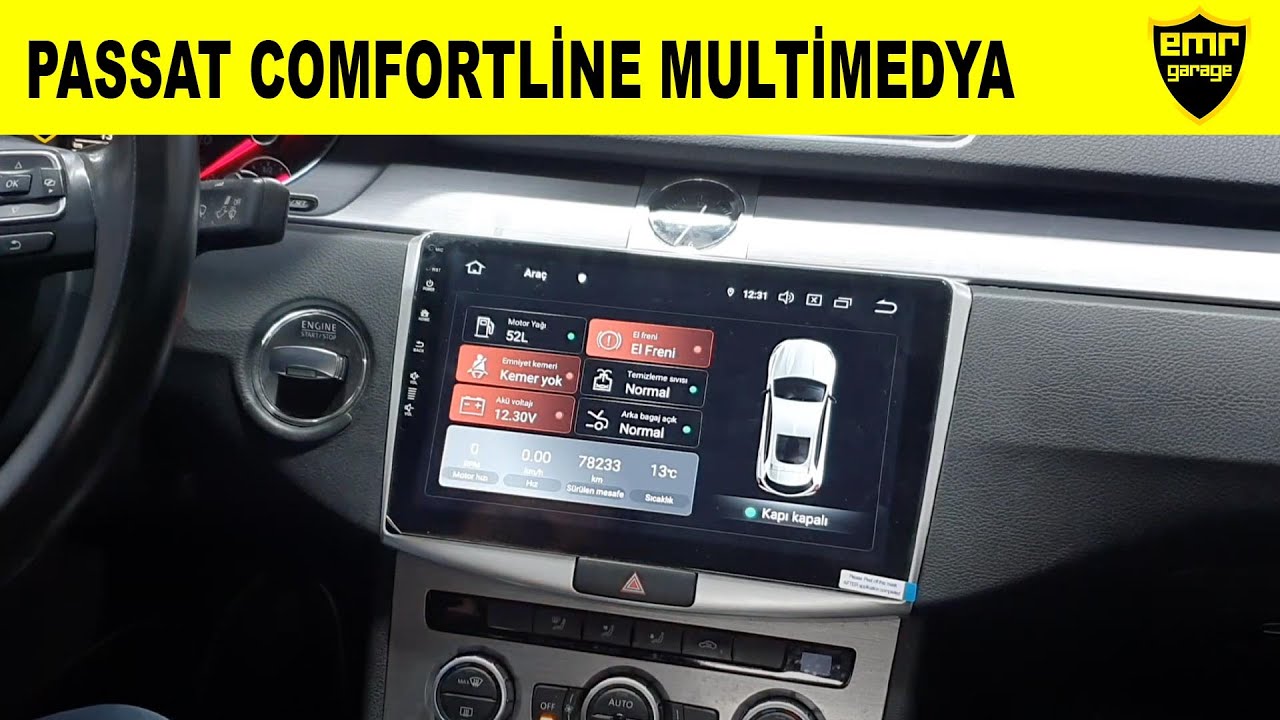 Passat Comfortline 2005-2014 yeni android multimedya ekran inceleme - Emr Garage Ankara