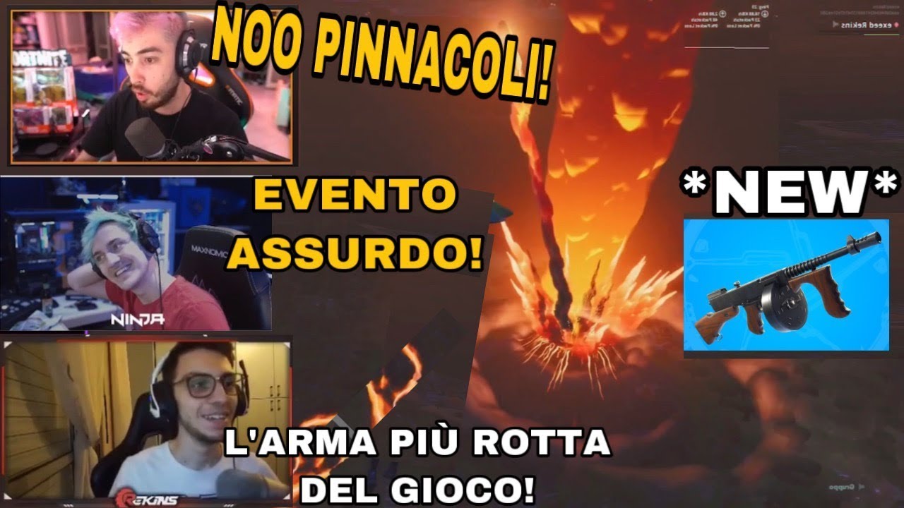 STREAMER REAGISCONO ALL'ESPLOSIONE DEL VULCANO E LA DISTRUZIONE DI PINNACOLI! PISTOLA TAMBURO!