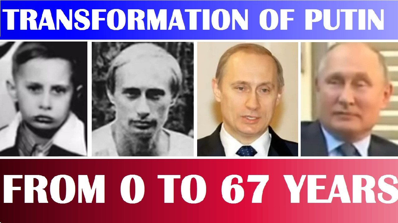 Transformation of Vladimir Putin from 6 to 67 years
