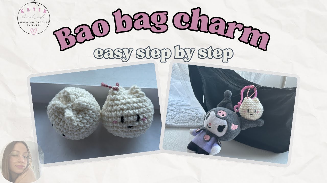 How to Crochet a Bao Dumpling Bag Charm | Cute Amigurumi Food Tutorial for Beginners
