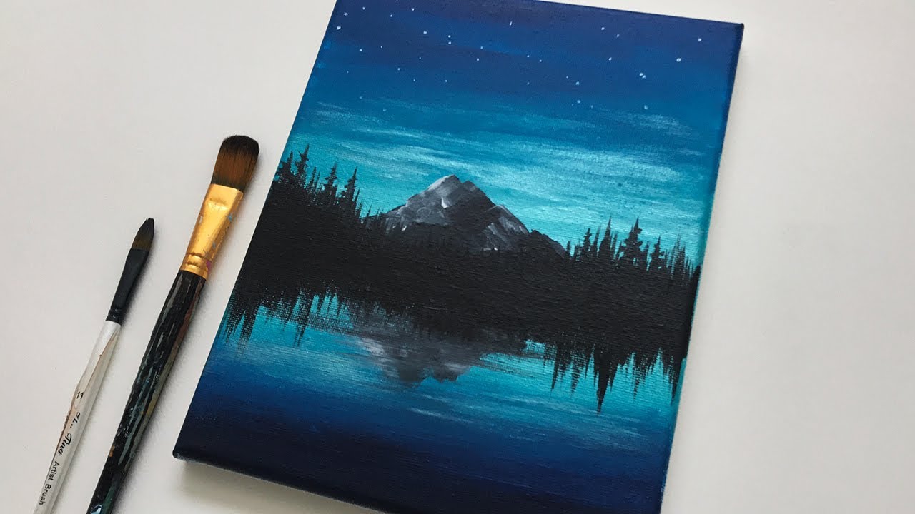 Glowing Night | Easy & Simple Acrylic Painting Step by Step for Beginners on Canvas